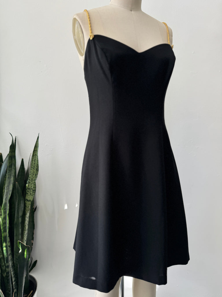 Vintage Dress with gold straps