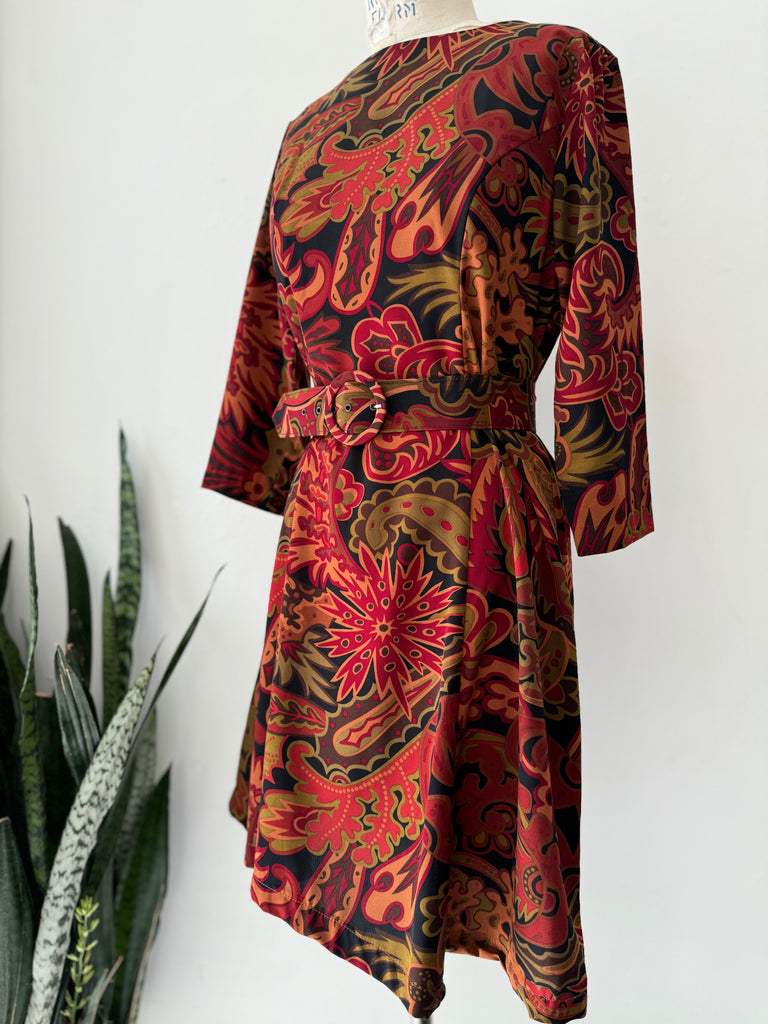 Vintage fall print Dress