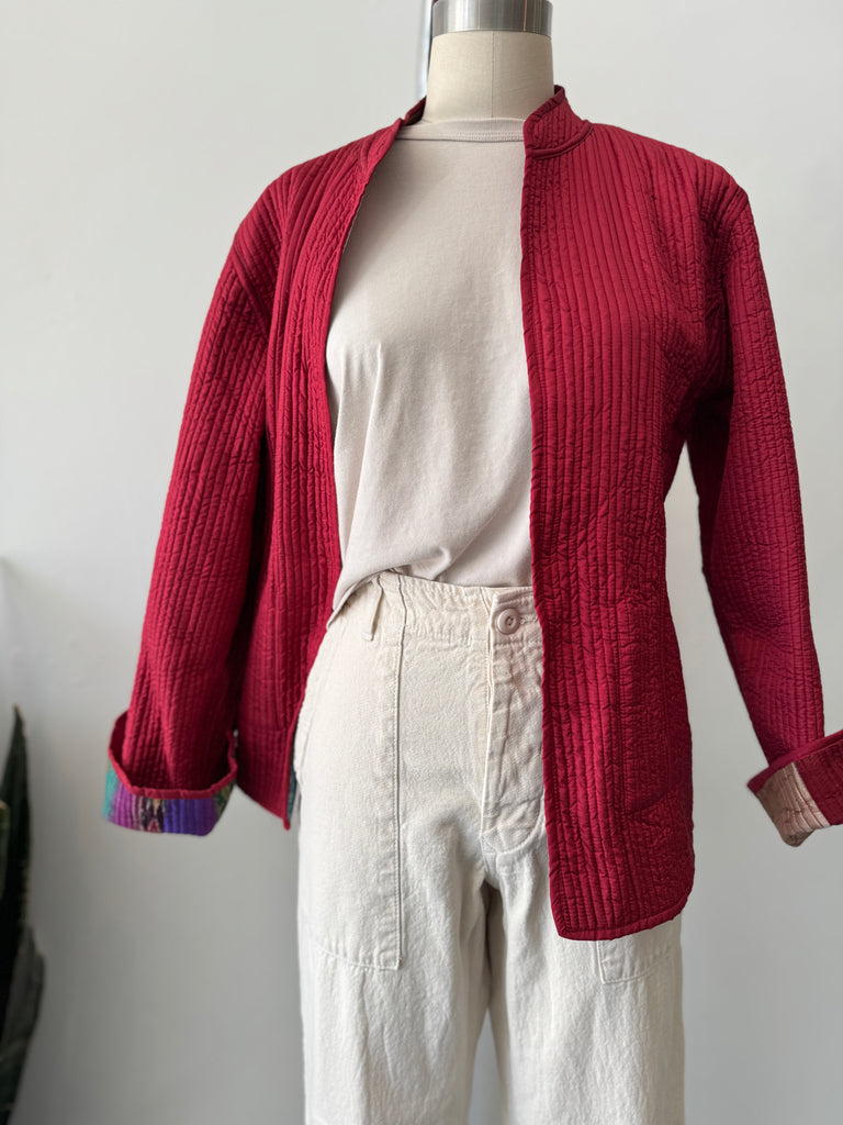 Handmade silk reversible outerwear