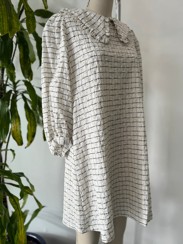 Eyelet collared dress