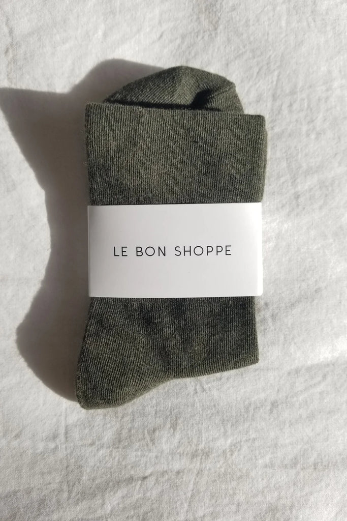 Le Bon Shoppe | sneaker socks | olive