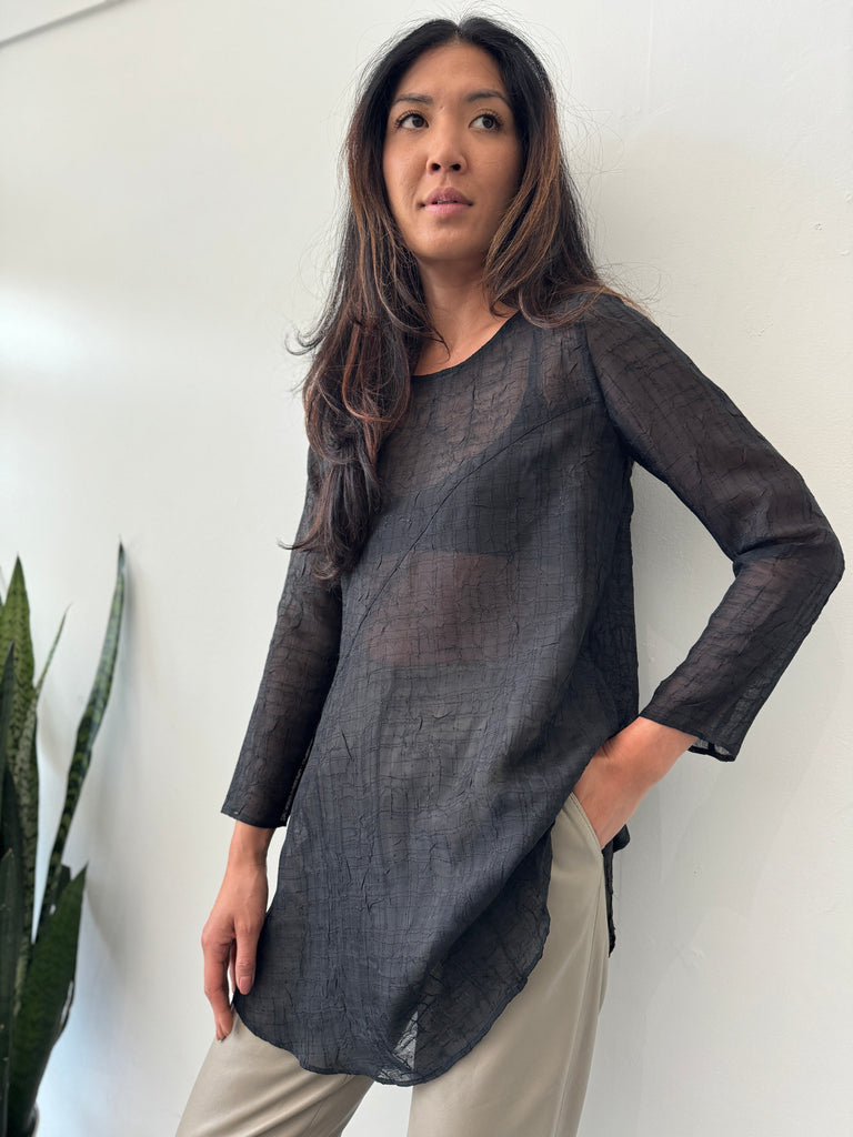 semi sheer tunic