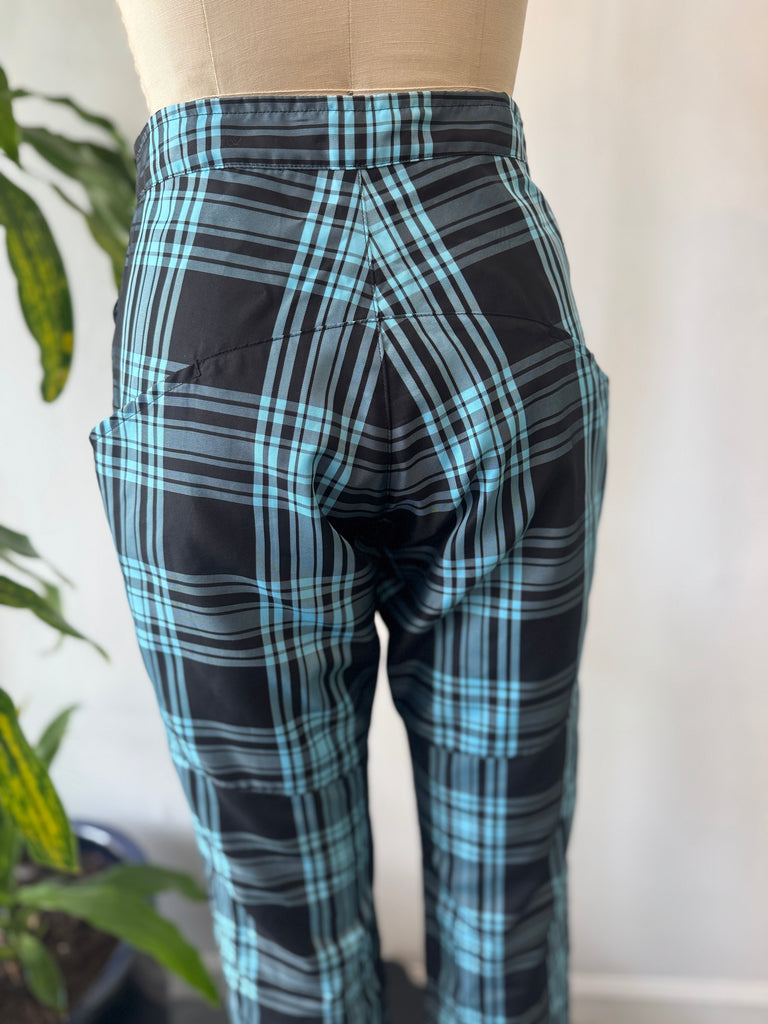 Designer Yohji Yamamoto plaid pants
