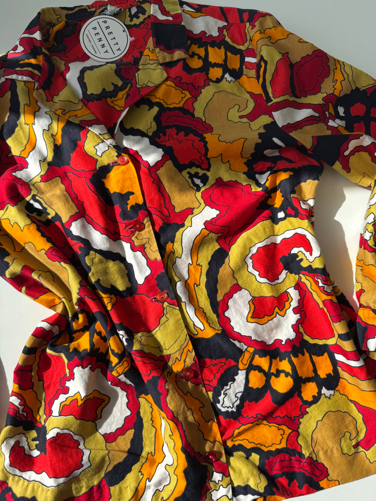 Vintage maximalism print Top