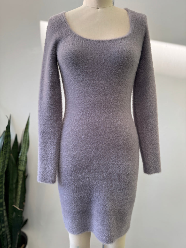 Fuzzy lavender dress