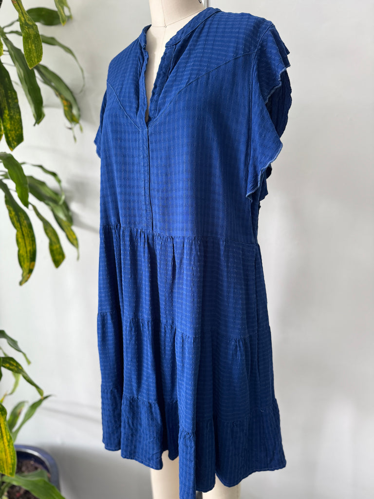 Vibrant blue cotton dress