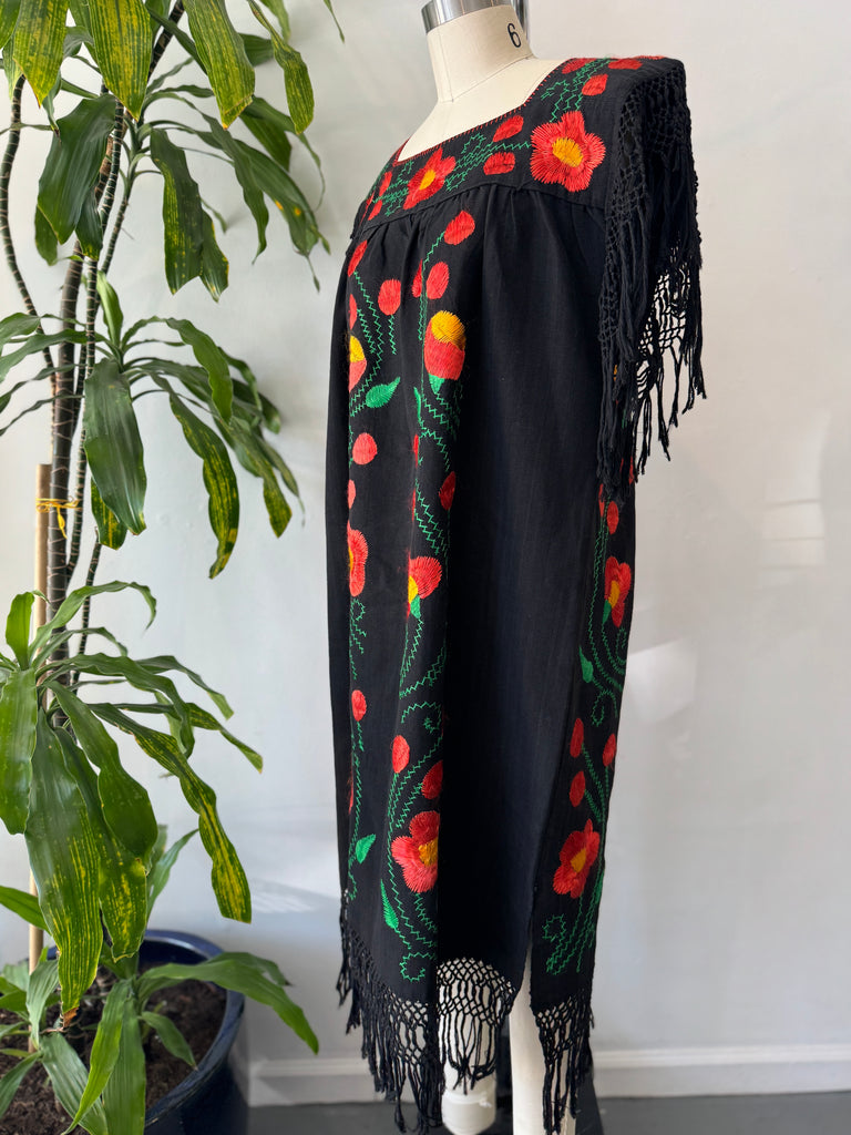 Embroidered woven cotton dress