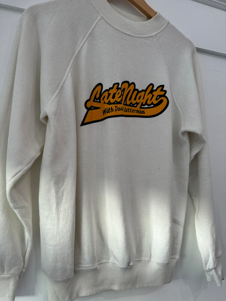 Vintage late night with David letterman raglan sweatshirt