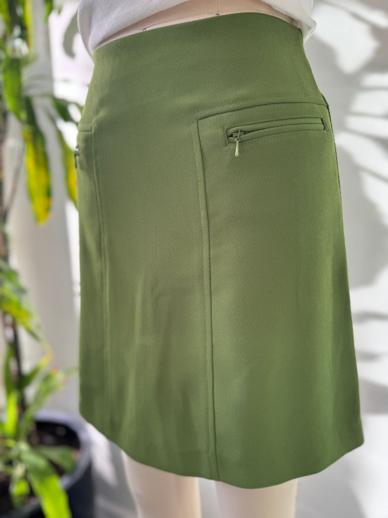 Vibrant green apple colored skirt