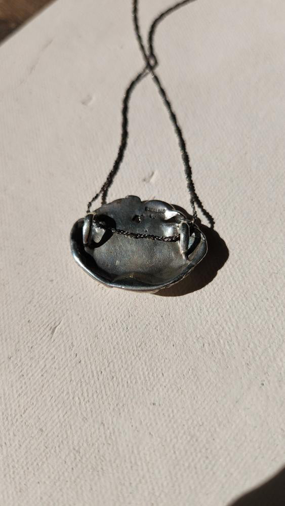 Vintage designer handmade abstract crab like pendant