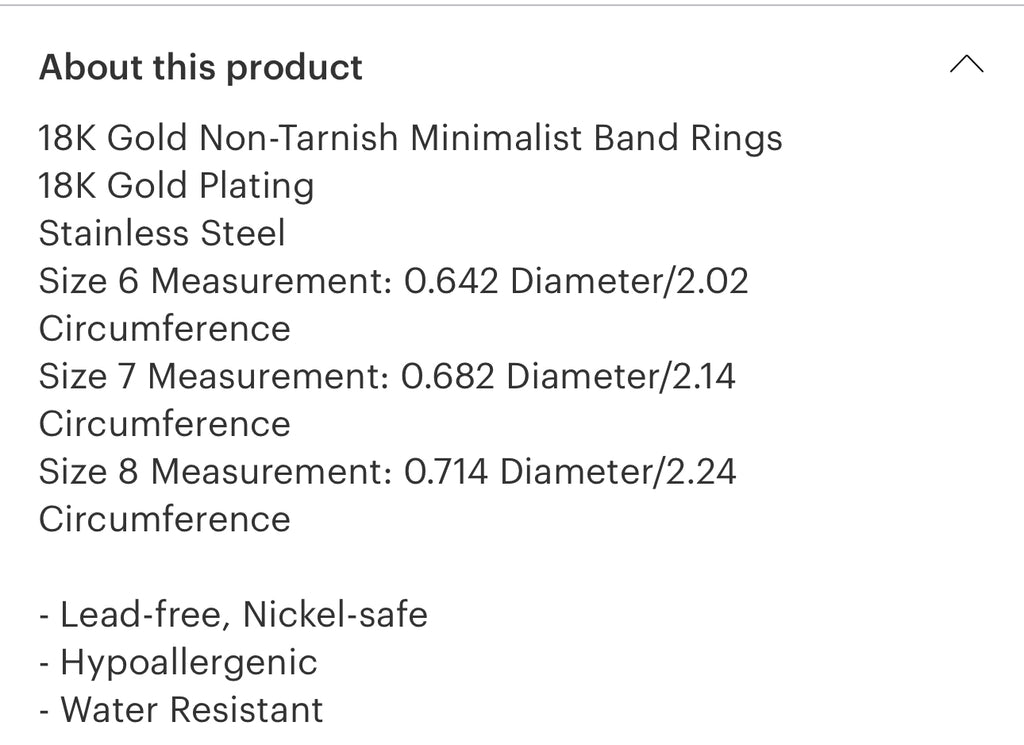Minimalist band ring