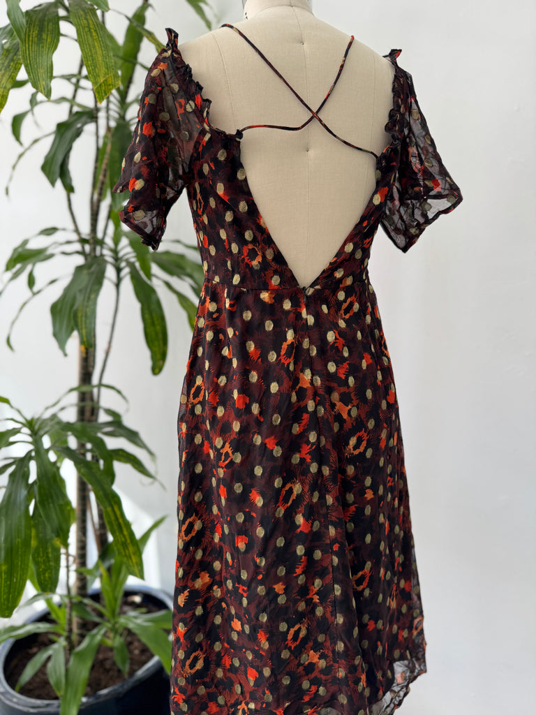 Metallic threaded dress