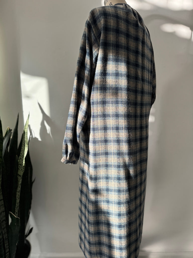 Vintage plaid wool blend dress