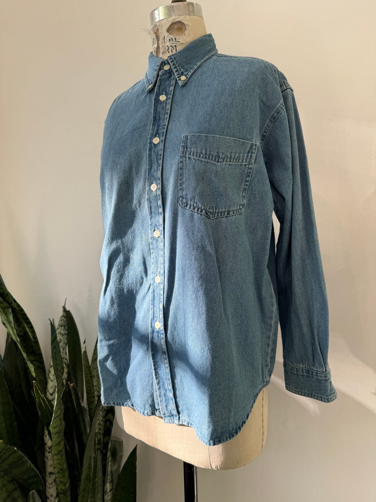 Vintage denim button up top