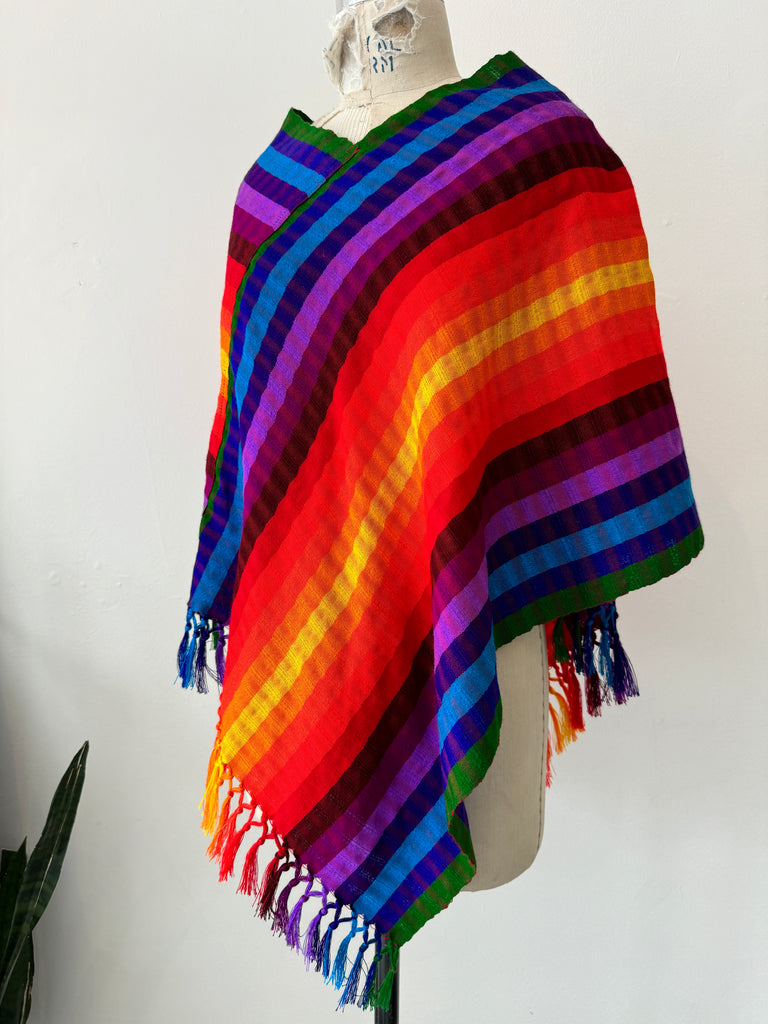 Vibrant rainbow outerwear