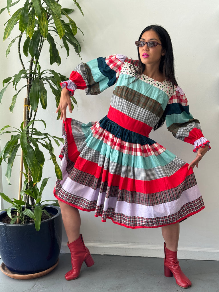 Vintage patchwork dress