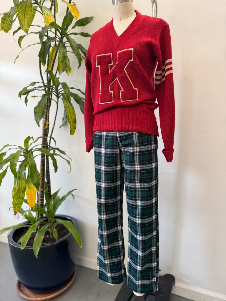 Vintage plaid pants high waist “28”