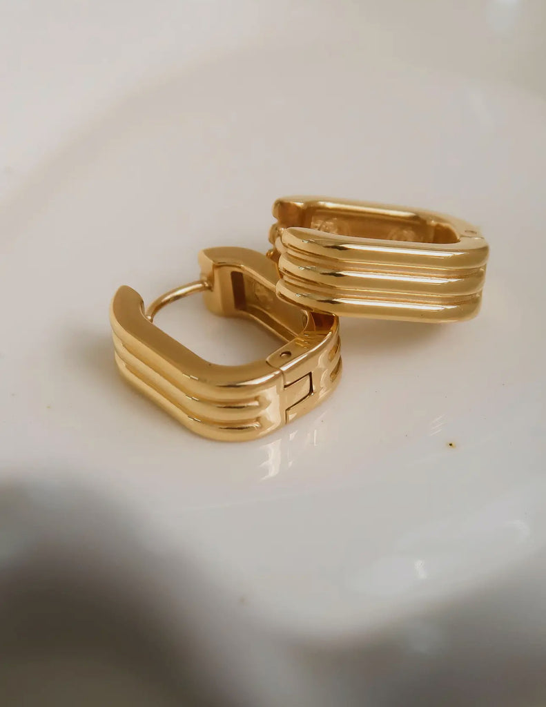 Square hoop earrings