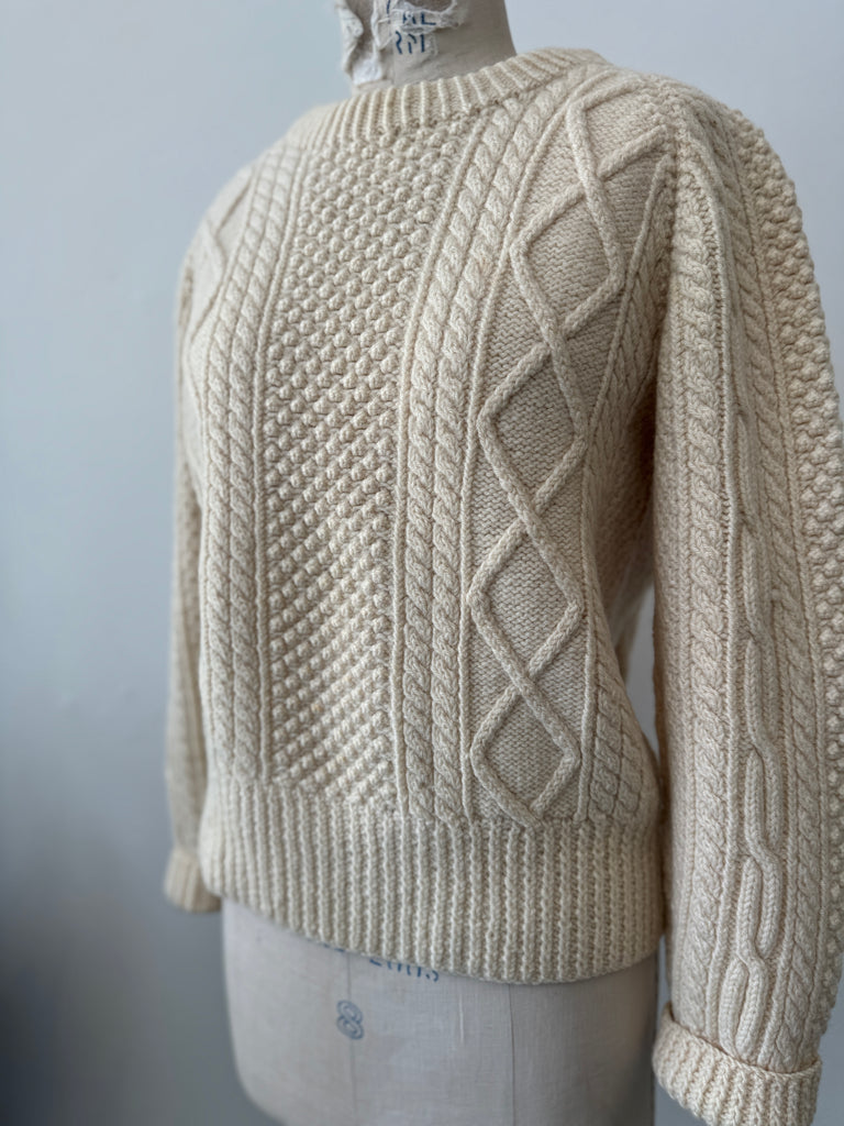 Vintage hand knit wool sweater