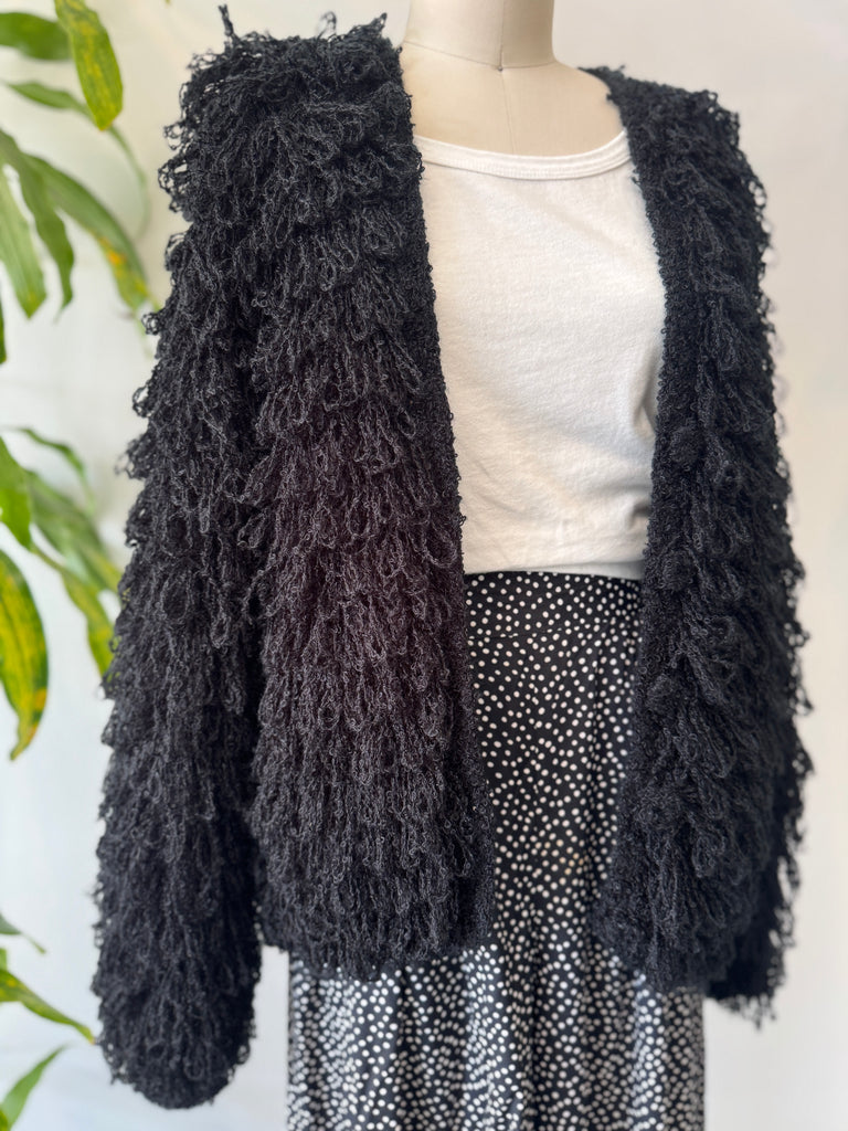 Vintage loop crochet jacket
