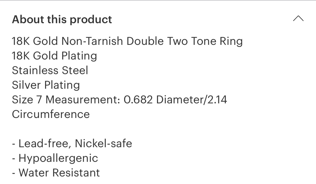 Double two toned ring