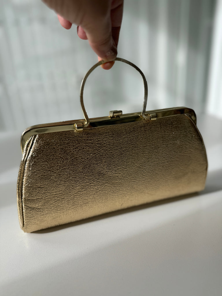 Vintage gold foil clutch