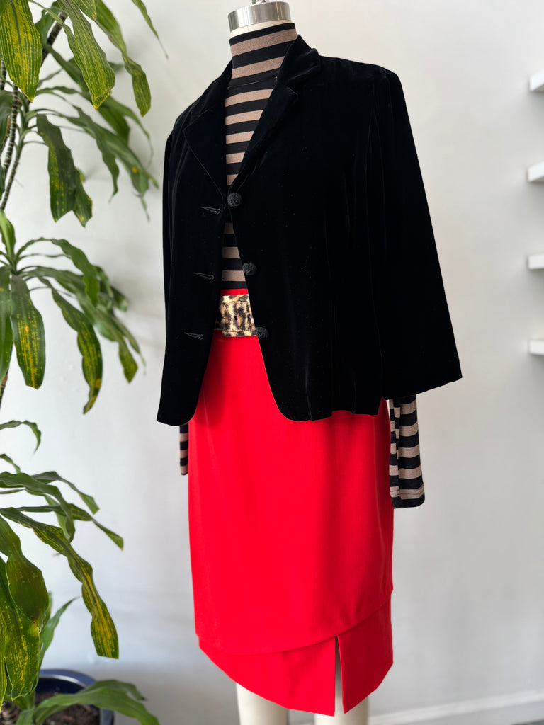 Vintage designer Margaret O’Leary velvet jacket