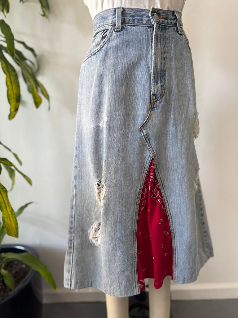 Perfectly crafted handmade denim skirt waist “34”