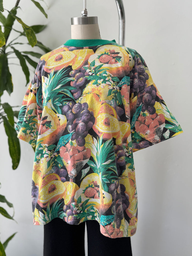 Vintage fruit print t shirt