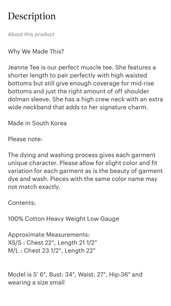 Le Bon Shoppe | Jeanne tee | ochre