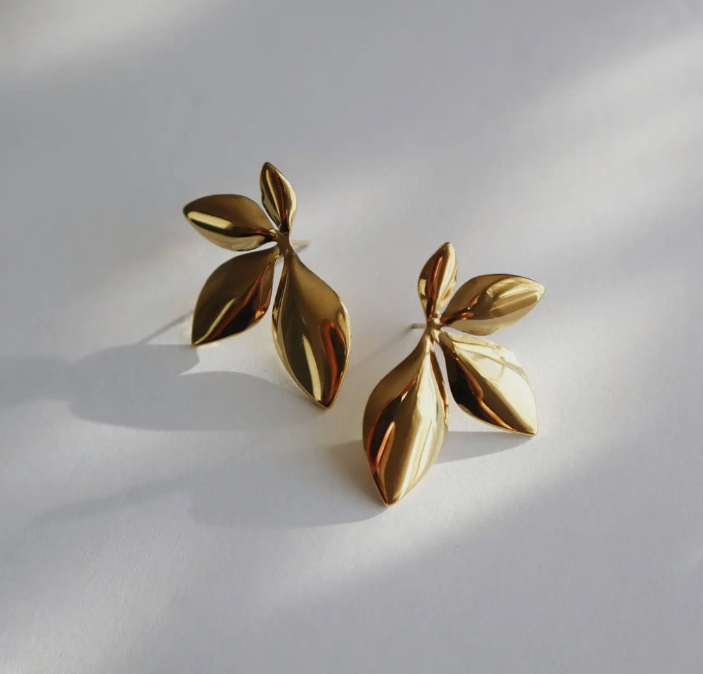 Flower petal earrings