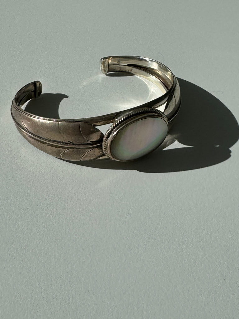 Mother of Pearl + silver cuff
