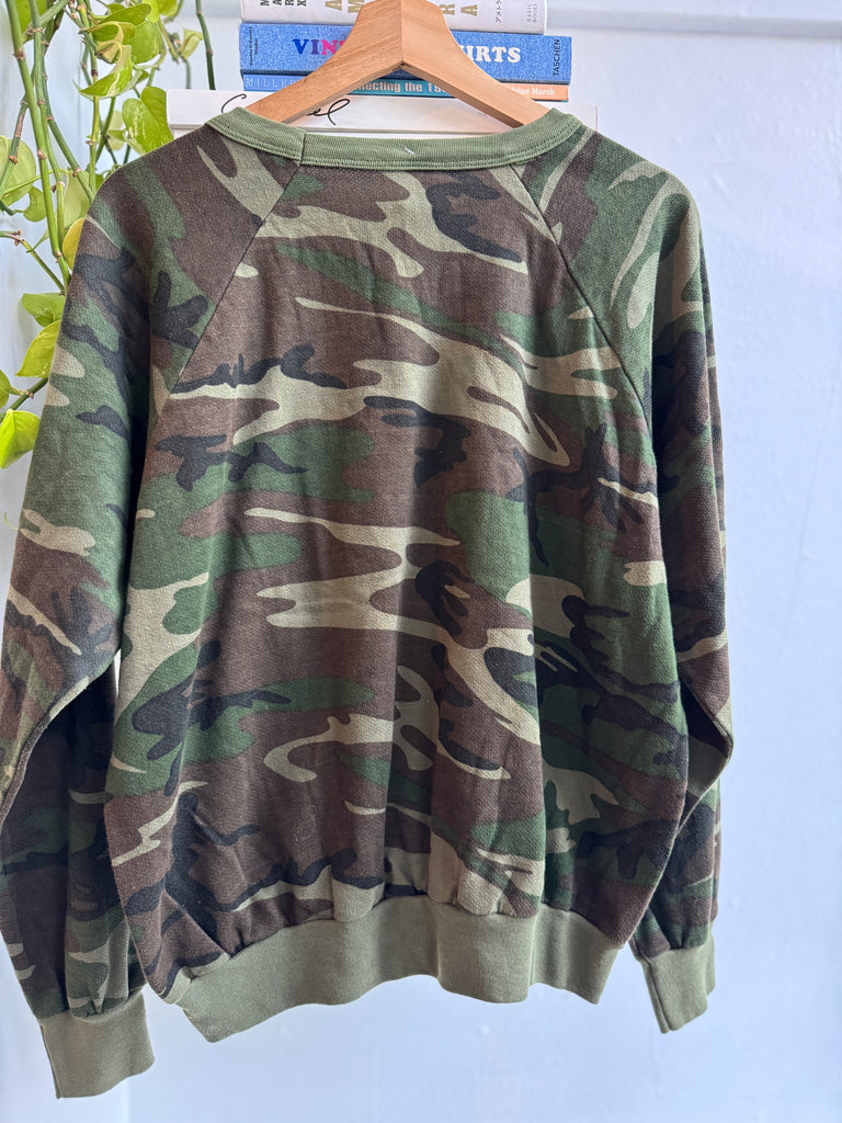 Faux vintage raglan sweatshirt