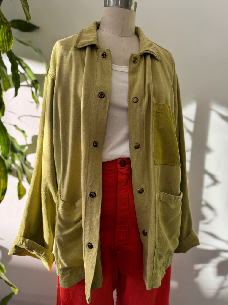 Handmade cotton Overdyed chore coat