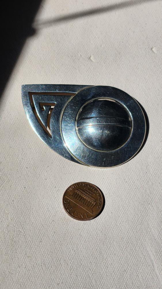 Modernist sterling silver  pin