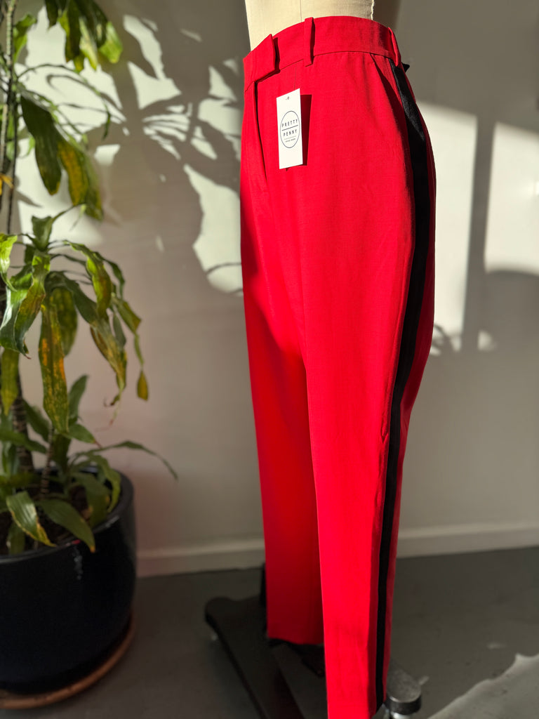 Racil brand side stripe vibrant cherry red pant waist “32”