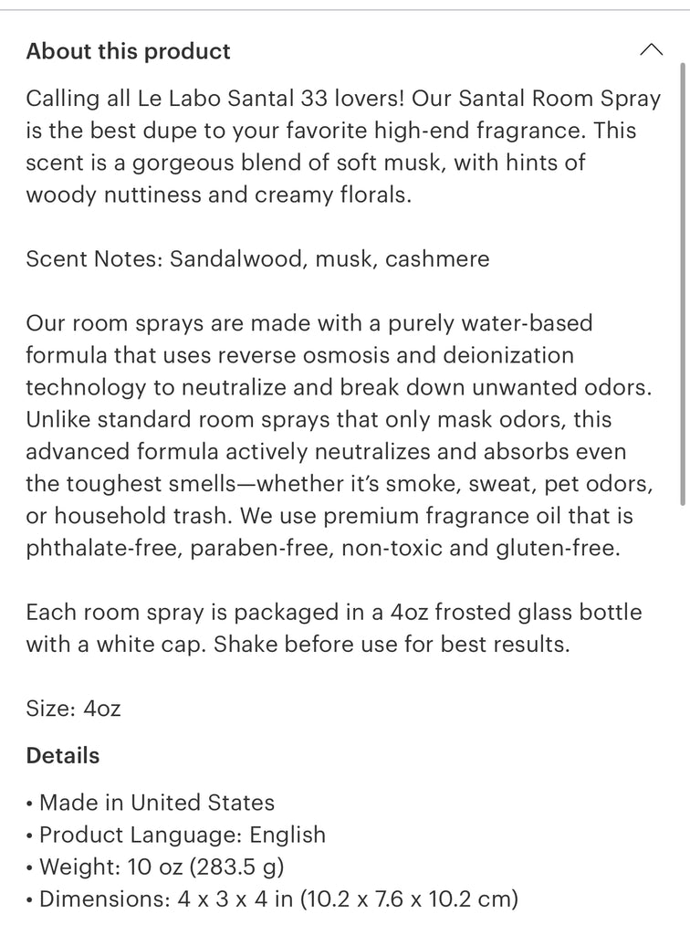 NOMAD ROOM SPRAY | Santal