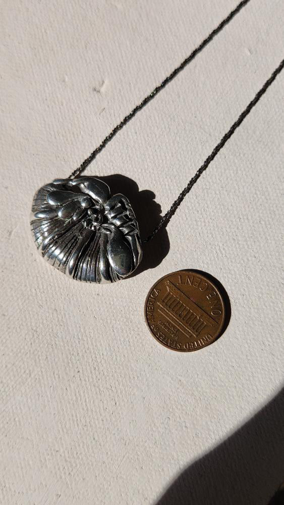 Vintage designer handmade abstract crab like pendant
