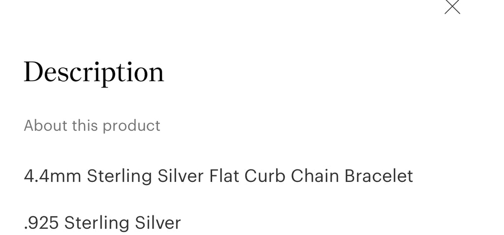 4.4 mm Sterling silver fiat chain