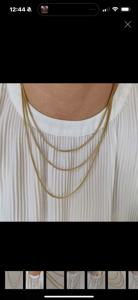 Gold filled round snake chain “18”