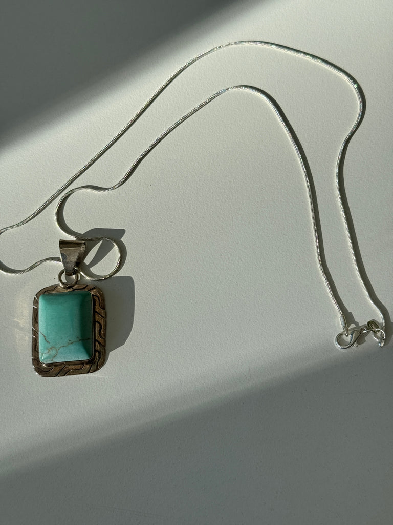 Turquoise and sterling necklace