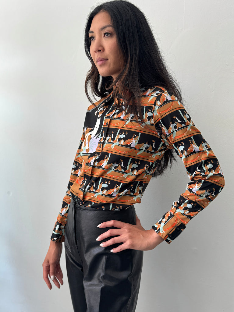 1970’s novelty print top