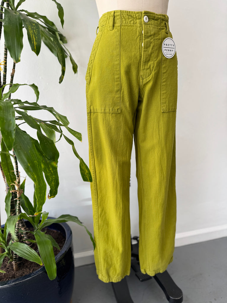 Chartreuse over dyed Stan Ray Pants