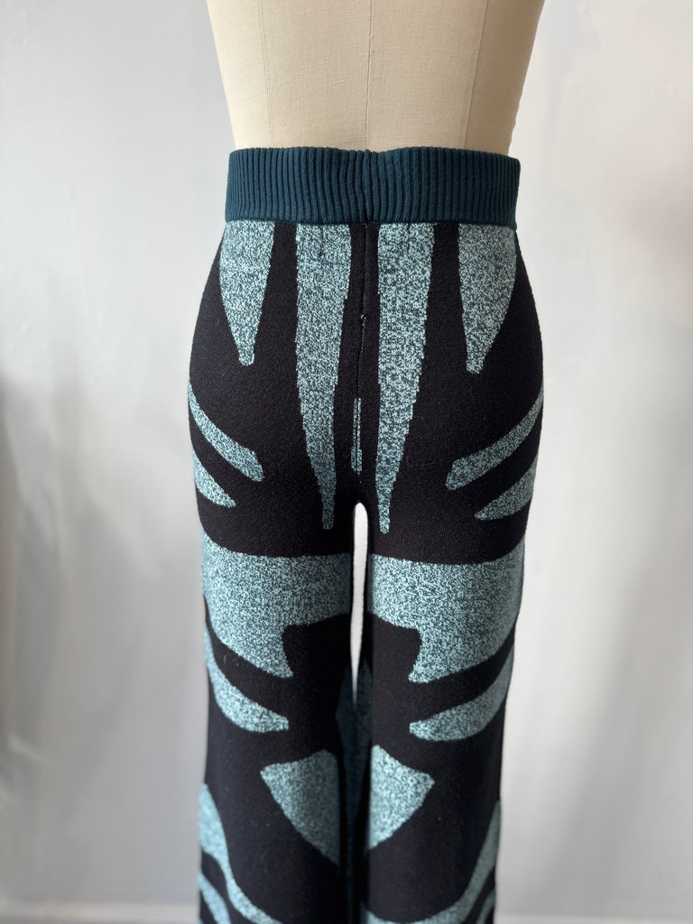 Printed knit pants