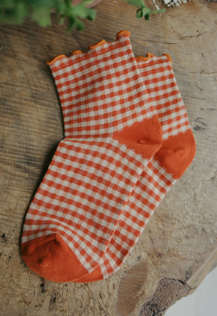 Beaten brand gingham socks
