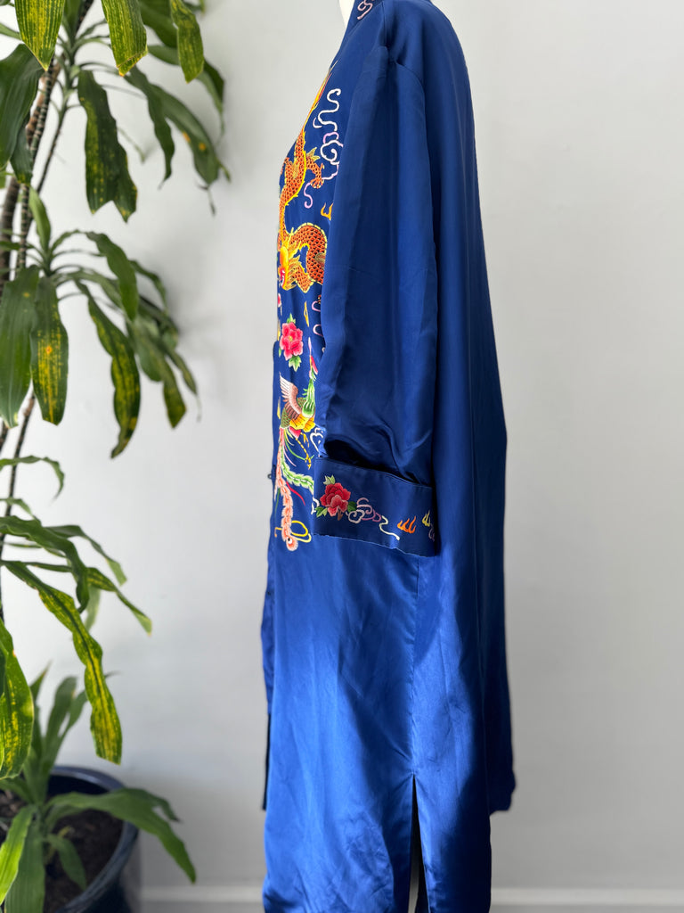 Vintage silk embroidered outerwear