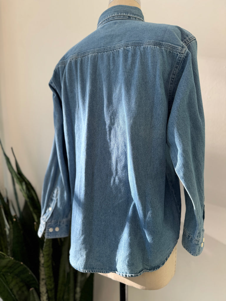 Vintage denim button up top