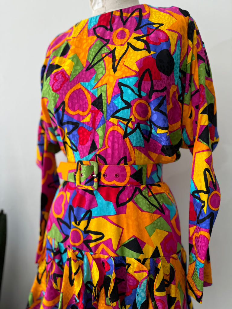 vintage maximalist silk dress