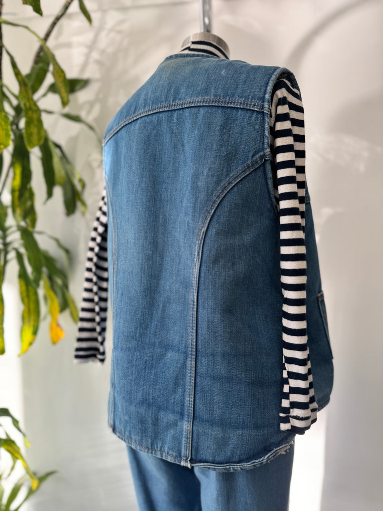 Vintage denim wrangler vest
