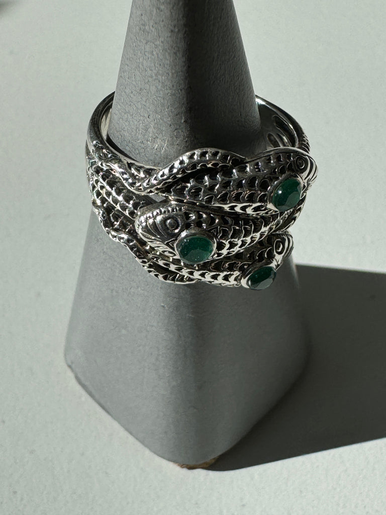 Sterling silver 925 and stone serpent ring